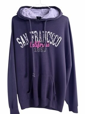 San Francisco California Graphic Hoodie - Gray